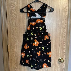 Disney Pumpkin Halloween Overalls Dress, XS